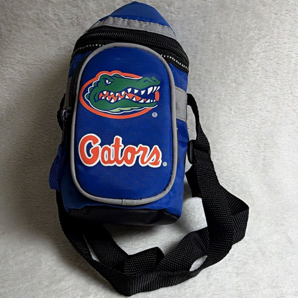 Florida Gators Small Zippered Insulated Bag w/ Shoulder Strap Blue Gray Black